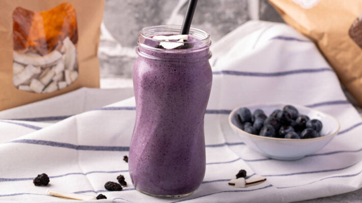 Blaubeer-Kokos Smoothie | Zuckerfrei