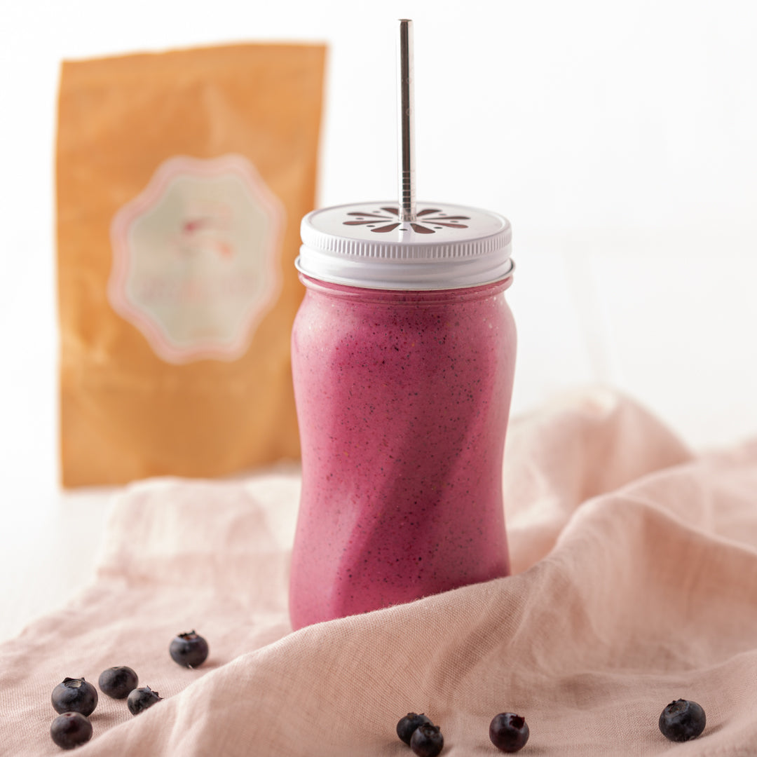 Antioxidantien Smoothie | Beeren-Smoothie mit Acai- und Blaubeerpulver