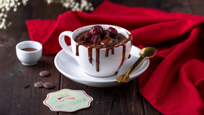 Schoko-Kirsch-Tassenkuchen | Das süße 5-Minuten Wunder
