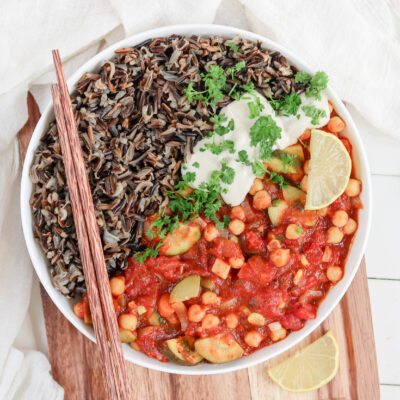 Wildreis mit Kichererbsenpfanne | Proteinreich