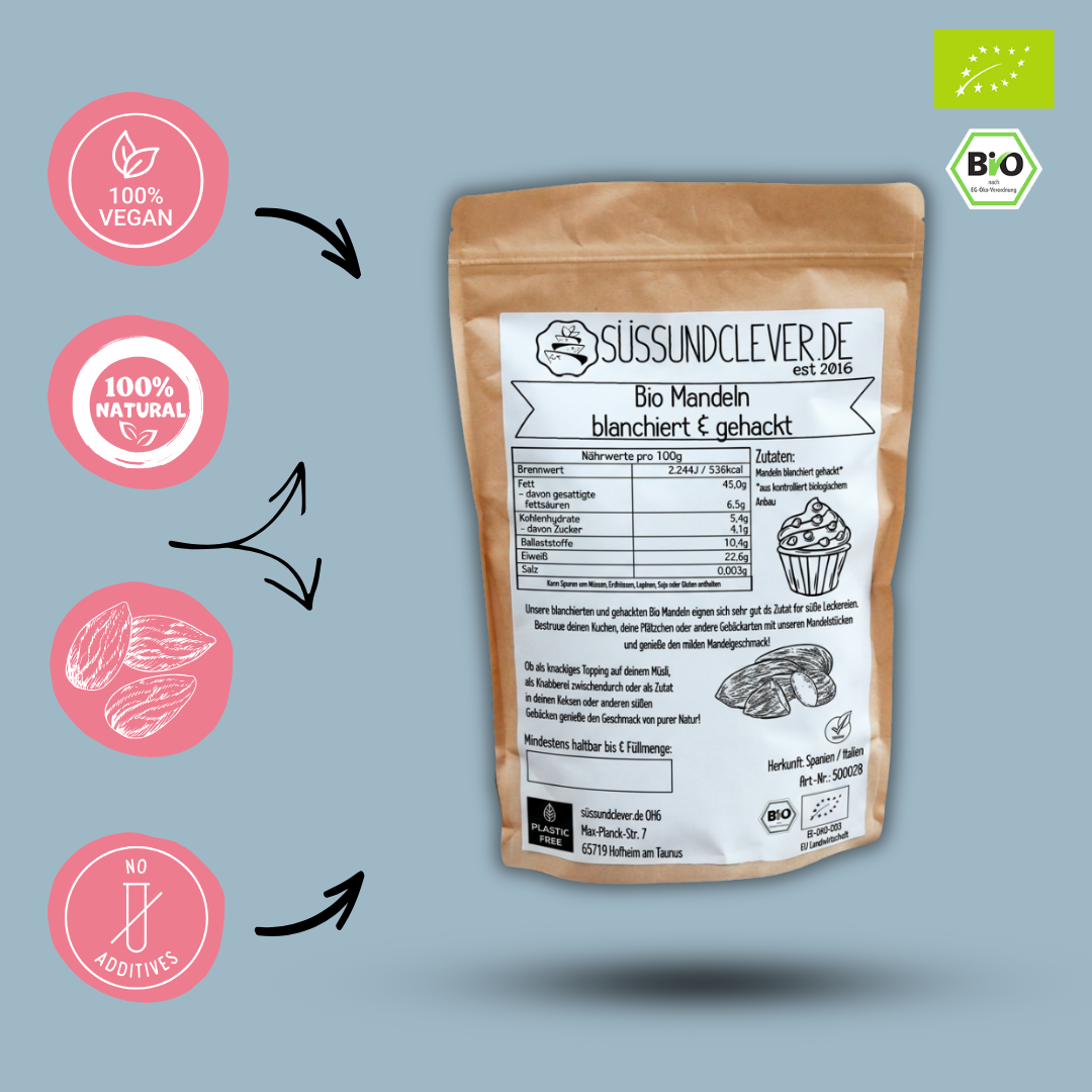 Bio Mandeln | blanchiert & gehackt