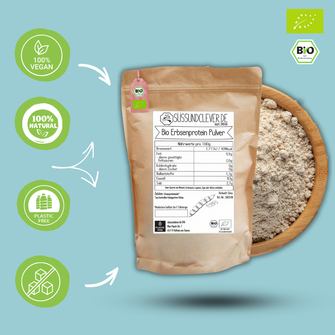 Bio Erbsenprotein Pulver | Isolat | 82% Protein