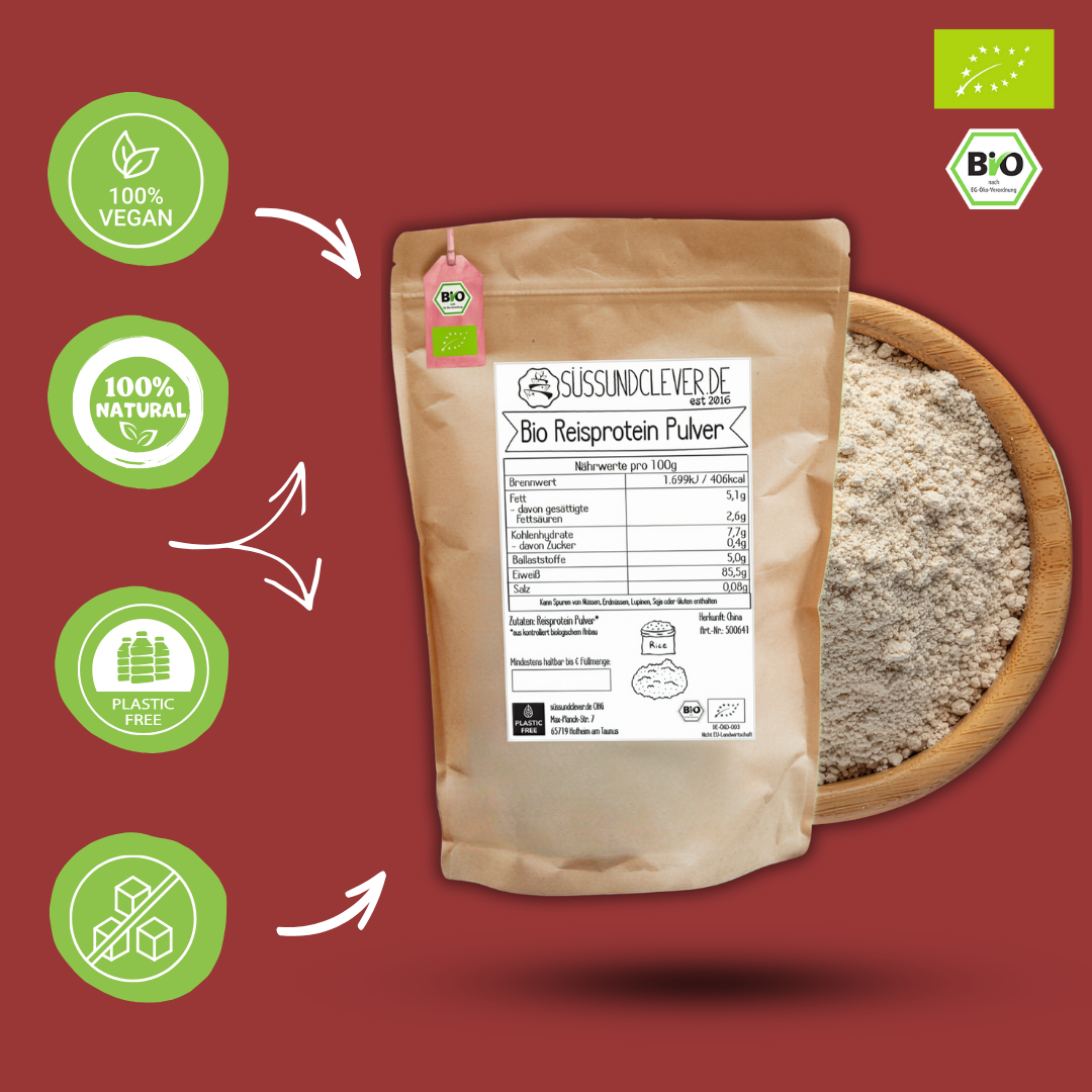 Bio Reisprotein Pulver | 85% Protein