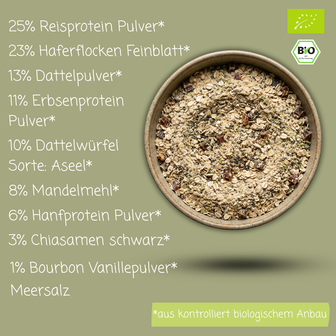 Bio Smoothie Bowl | "Protein Dattel-Cream" | 43% Protein | Fertigmischung