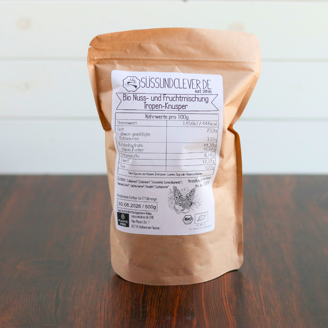 Bio Nuss- und Fruchtmischung | Tropen-Knusper | mit Ananas-Tidbits, Cashews & Kürbiskerne