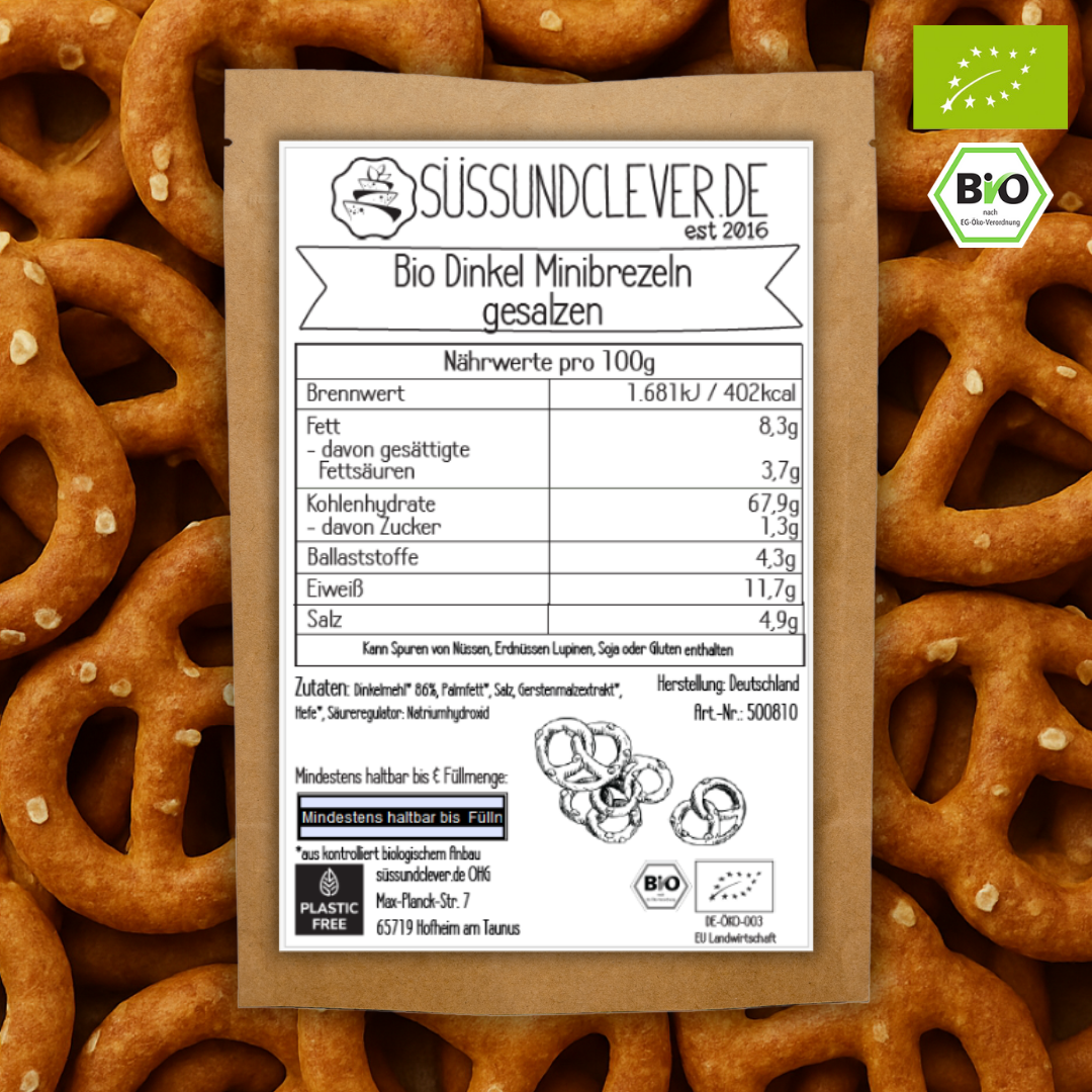 Bio Dinkel Minibrezeln | gesalzen | 700g Vorteilspackung