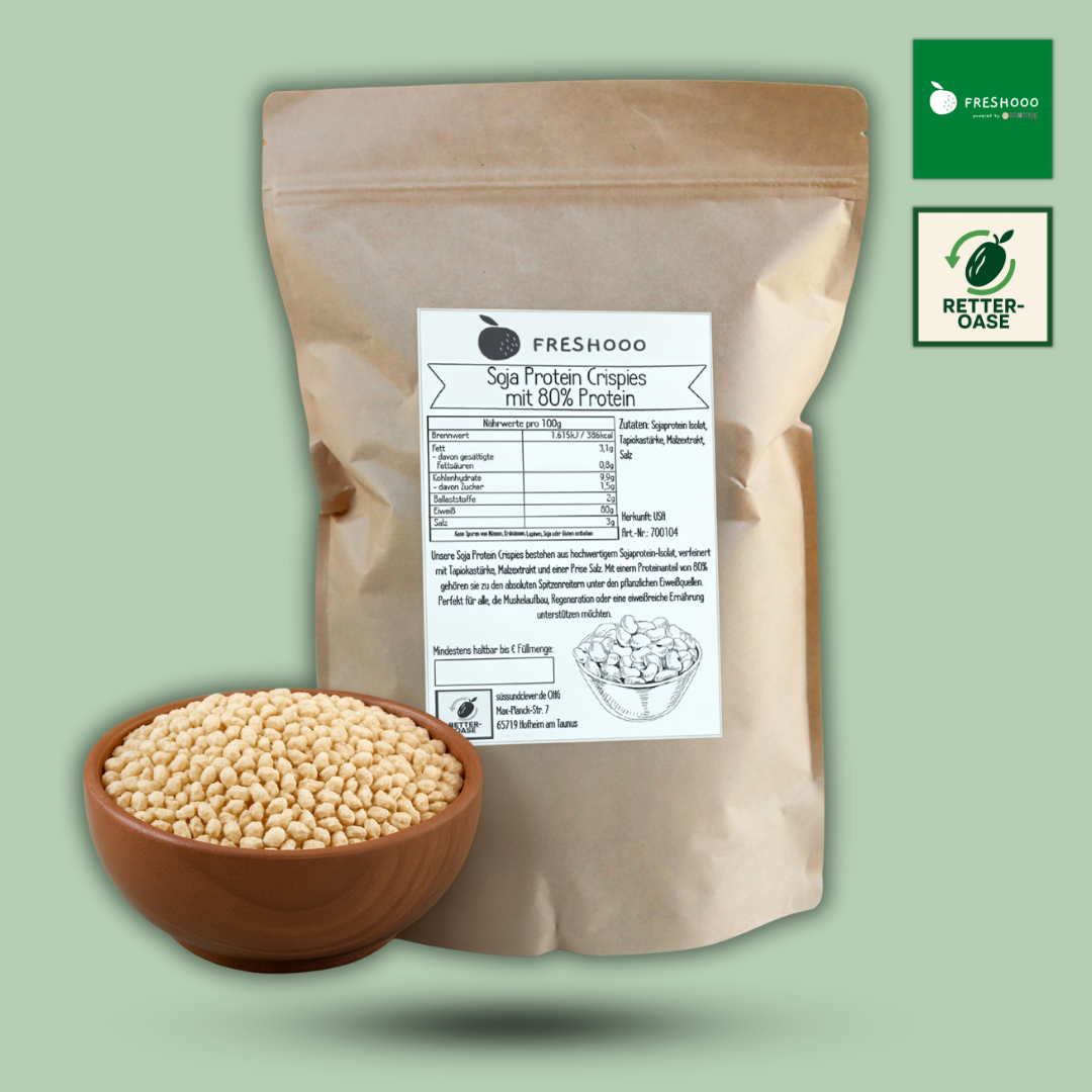 freshooo® Soja Protein Crispies | mit 80% Protein