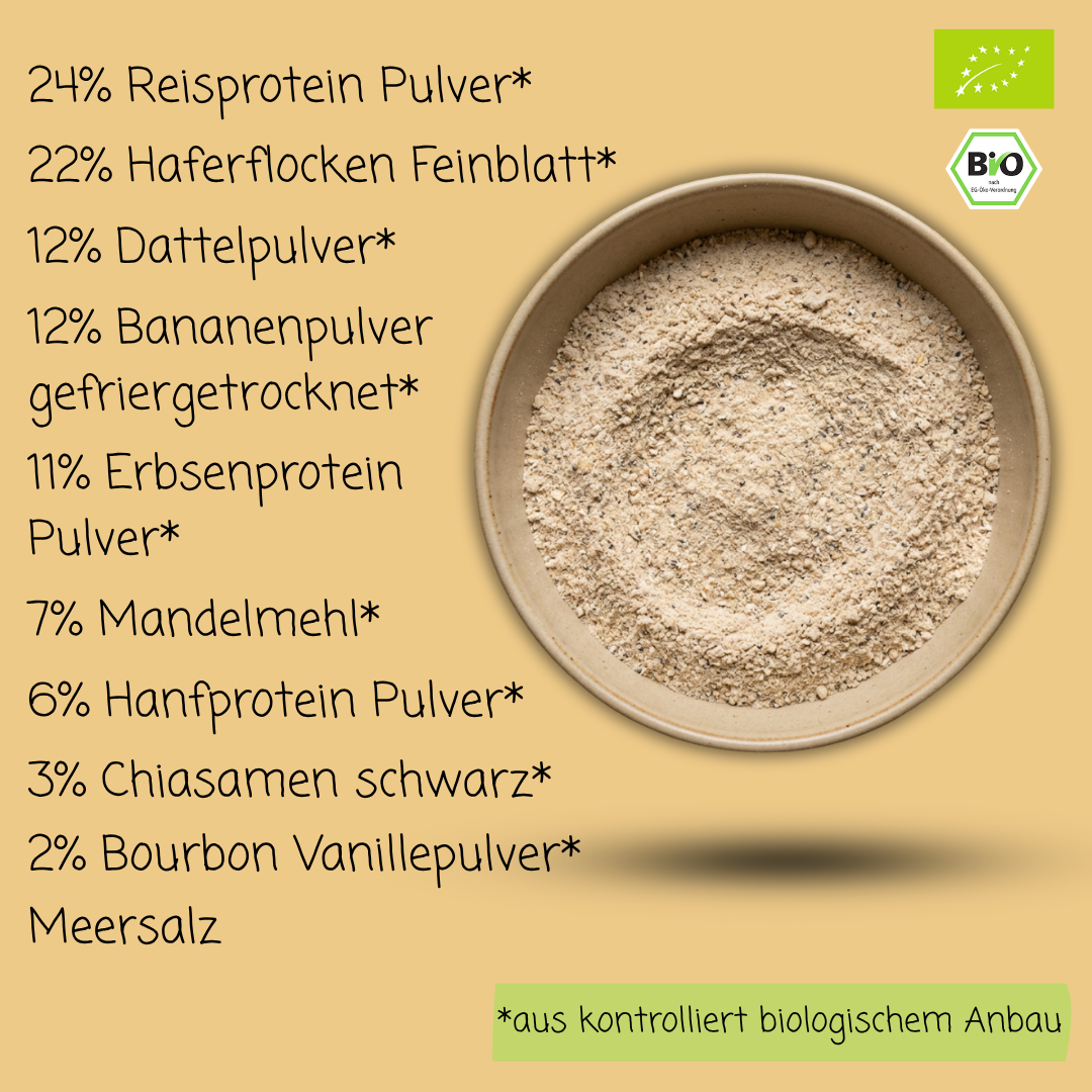 Bio Smoothie Bowl | "Protein Banana-Vanilla Cream" | 40% Protein | Fertigmischung