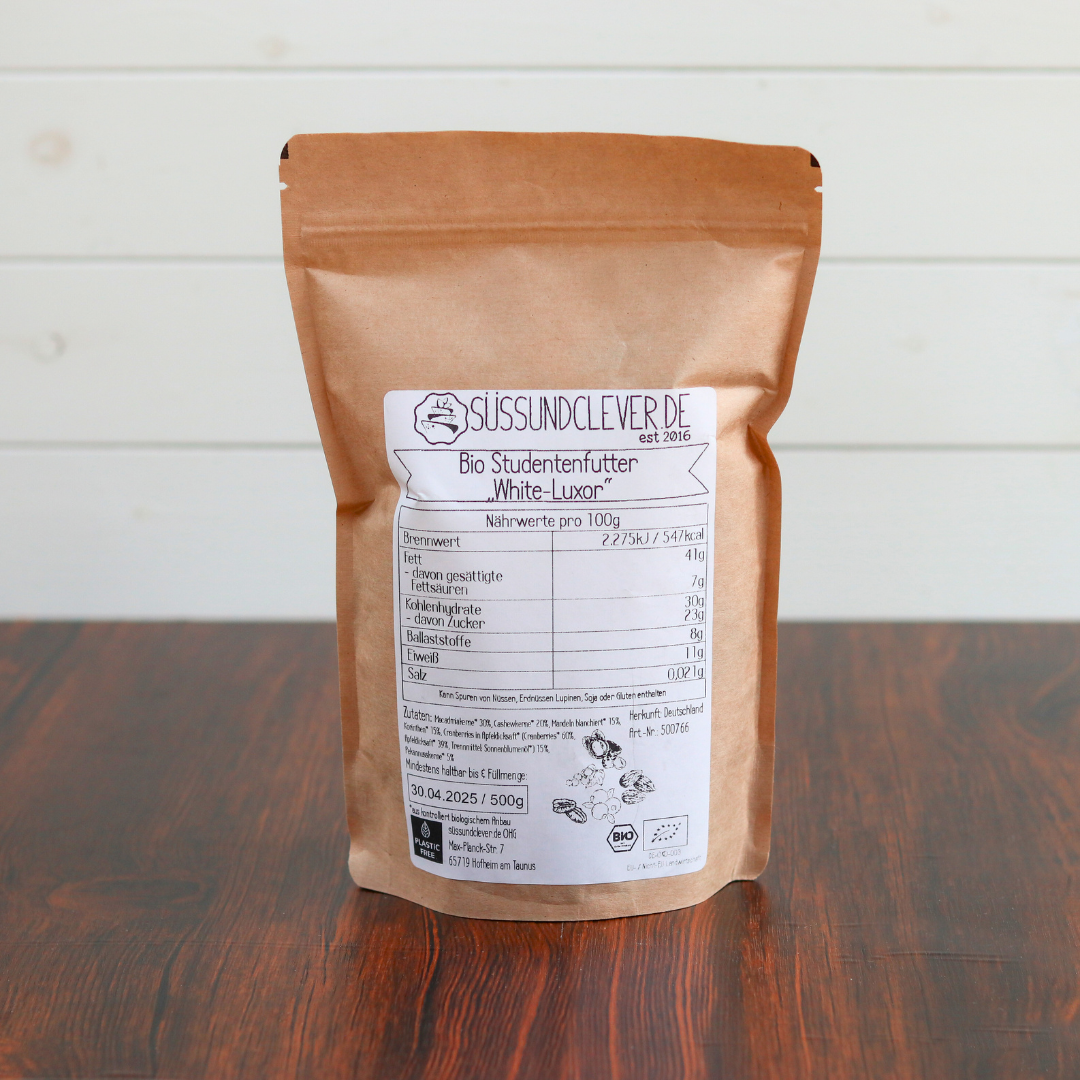 Bio Studentenfutter | "White-Luxor" | mit Macadamia, Cashews & Cranberries