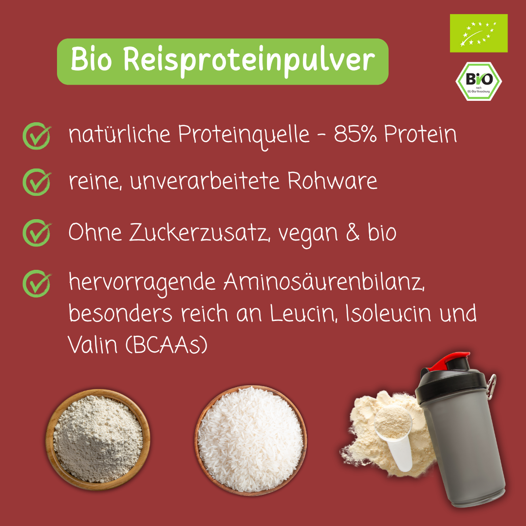 Bio Reisprotein Pulver | 85% Protein