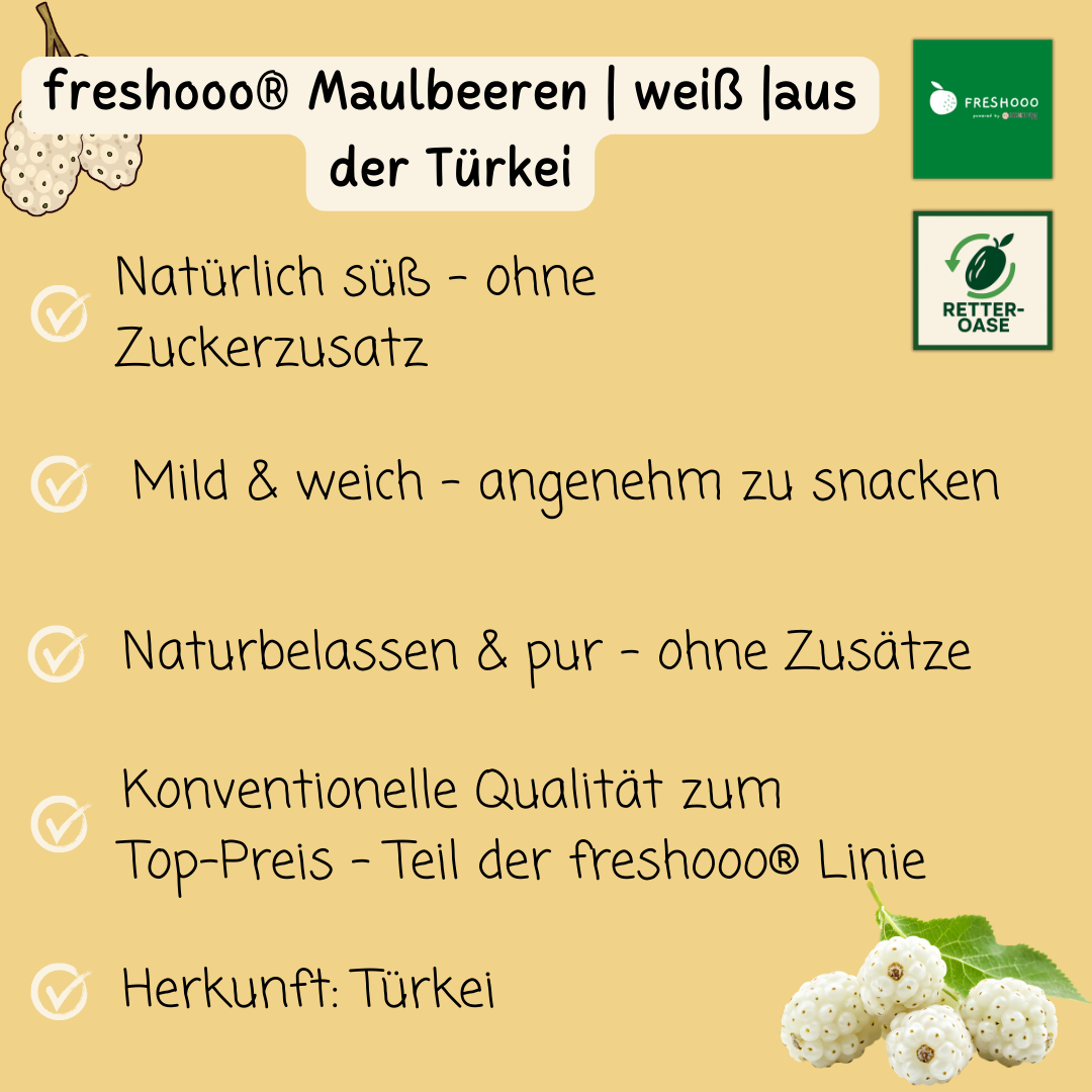 freshooo® Maulbeeren | weiß | aus der Türkei