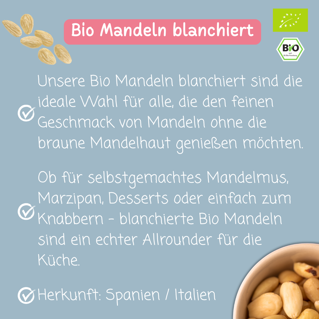 Bio Mandeln | blanchiert