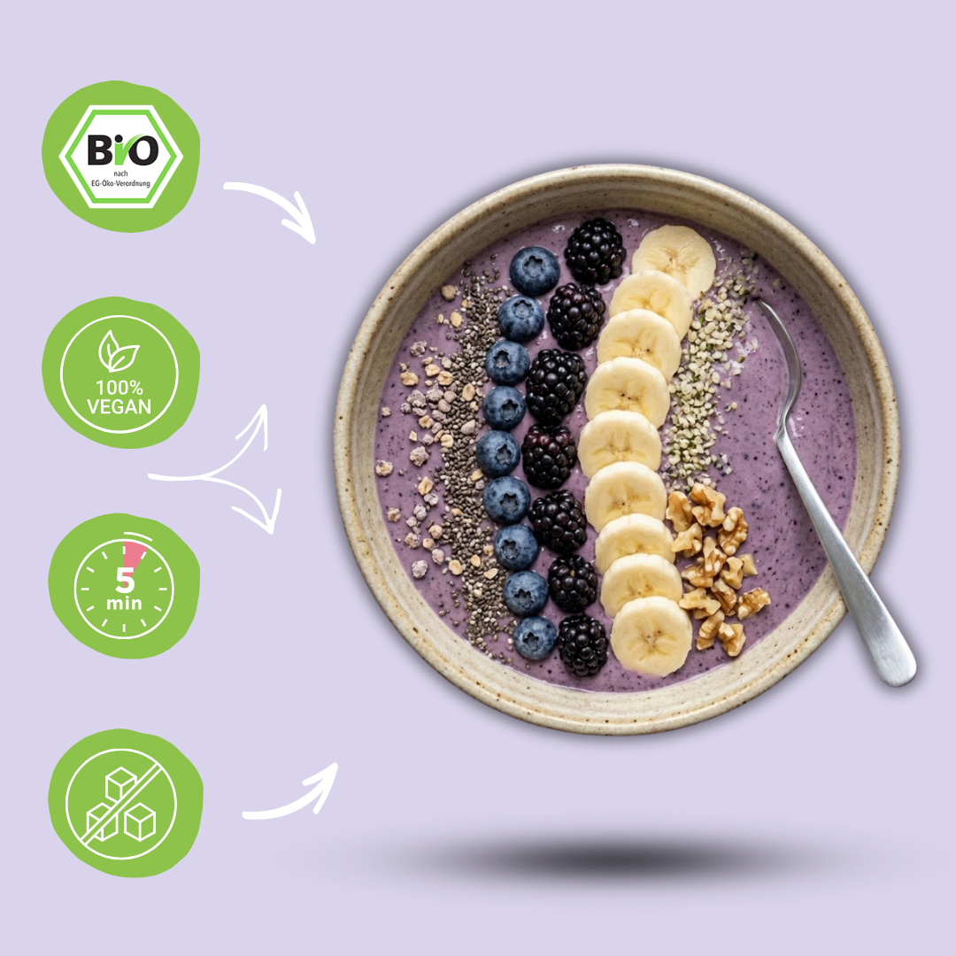 Bio Smoothie Bowl | "Protein Blueberry-Cream" | 42% Protein | Fertigmischung