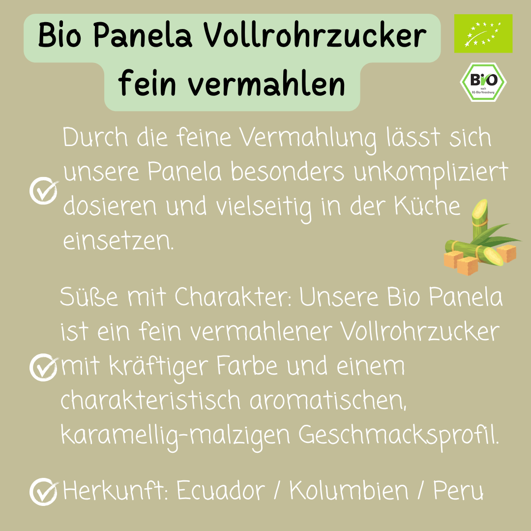 Bio Panela | Vollrohrzucker | fein vermahlen