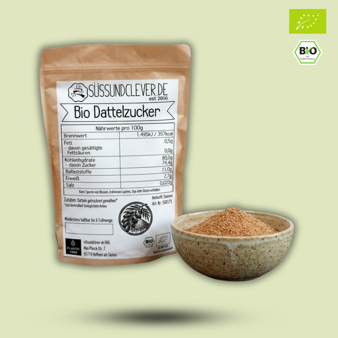 Bio Dattelzucker | Dattelsüße | Dattelpulver | 100% gemahlene Datteln