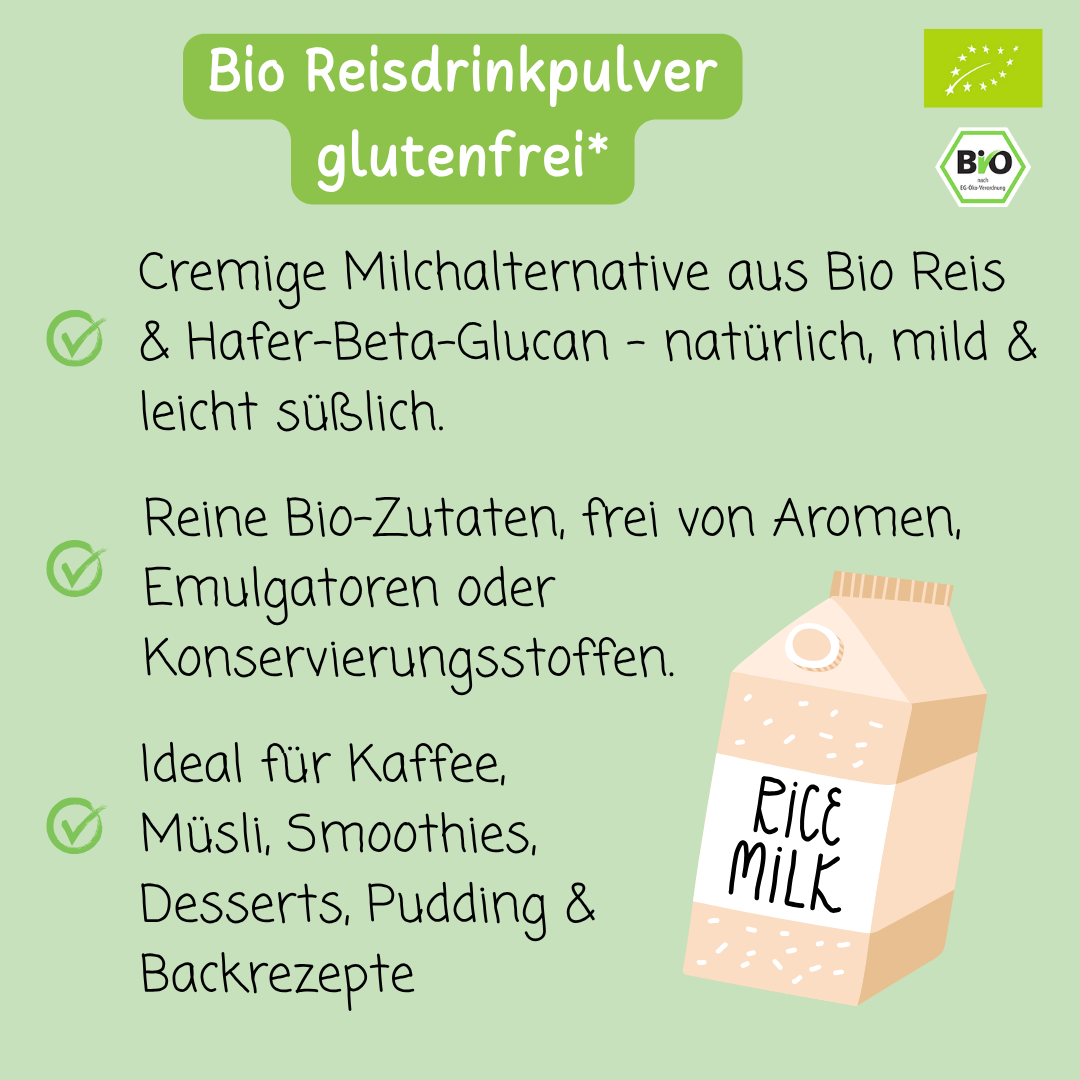 Bio Reisdrinkpulver | glutenfrei*