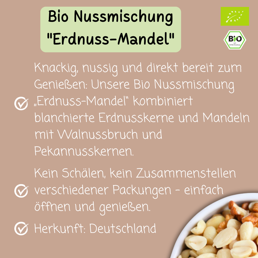 Bio Nussmischung | Erdnuss-Mandel