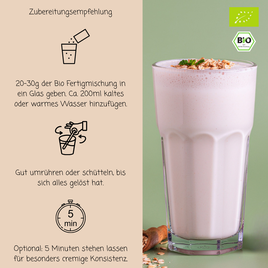 Bio Haferdrinkpulver | Banane mit Dattelsüße | vegan