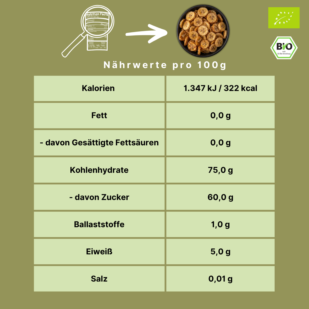 Bio Bananenscheiben | Banana Coins | weich & fruchtig | ungesüßt