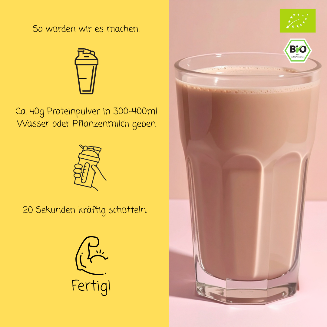 Bio Proteinpulver | "Sweet-Chocolate-Pump" | Vegan & 53% Protein | mit Dattelsüße