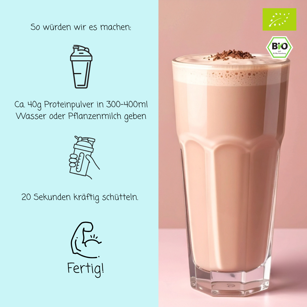 Bio Proteinpulver | "Erythrit-Chocolate" | Vegan & 55% Protein