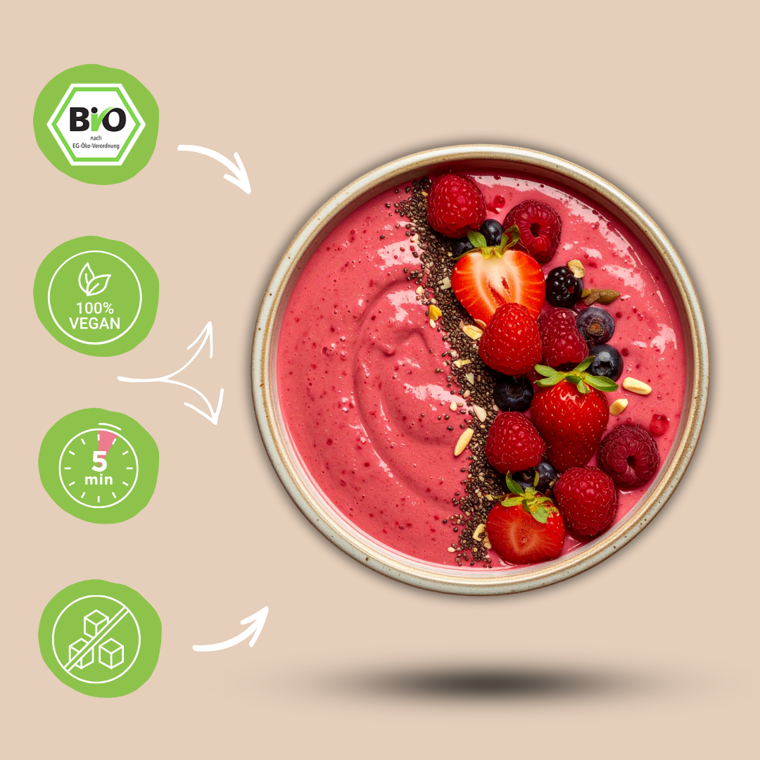 Bio Smoothie Bowl | "Strawberry-Buckwheat Bliss" | Fertigmischung