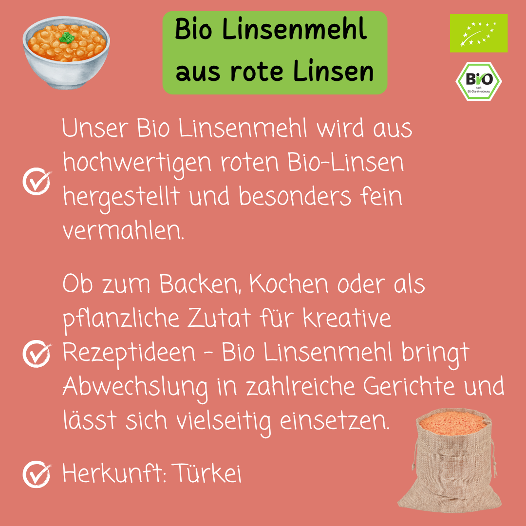 Bio Linsenmehl | rote Linsen
