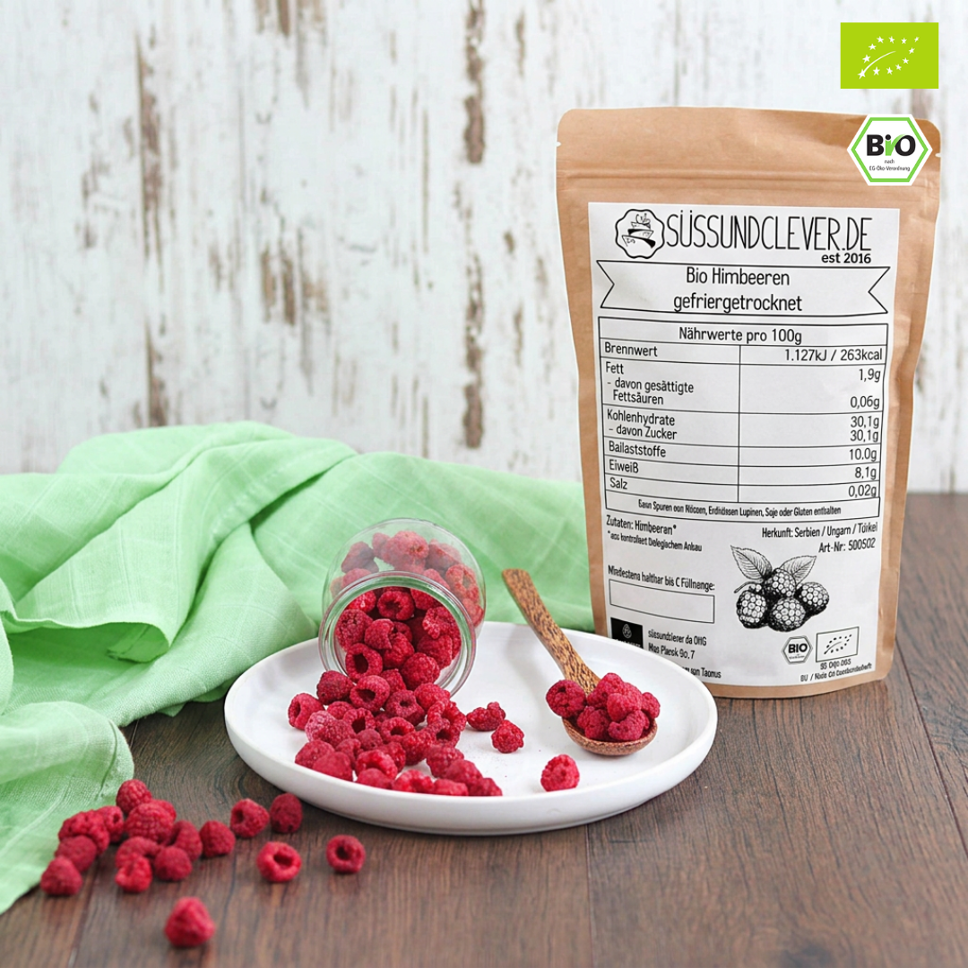 Bio Himbeeren | ganze Beeren | gefriergetrocknet