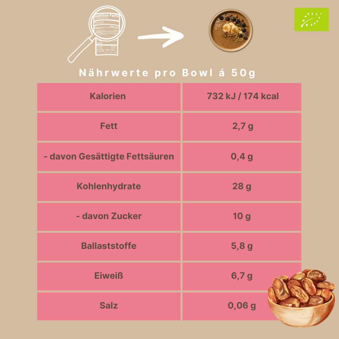 Bio Smoothie Bowl | "Dattel-Energy" | Fertigmischung