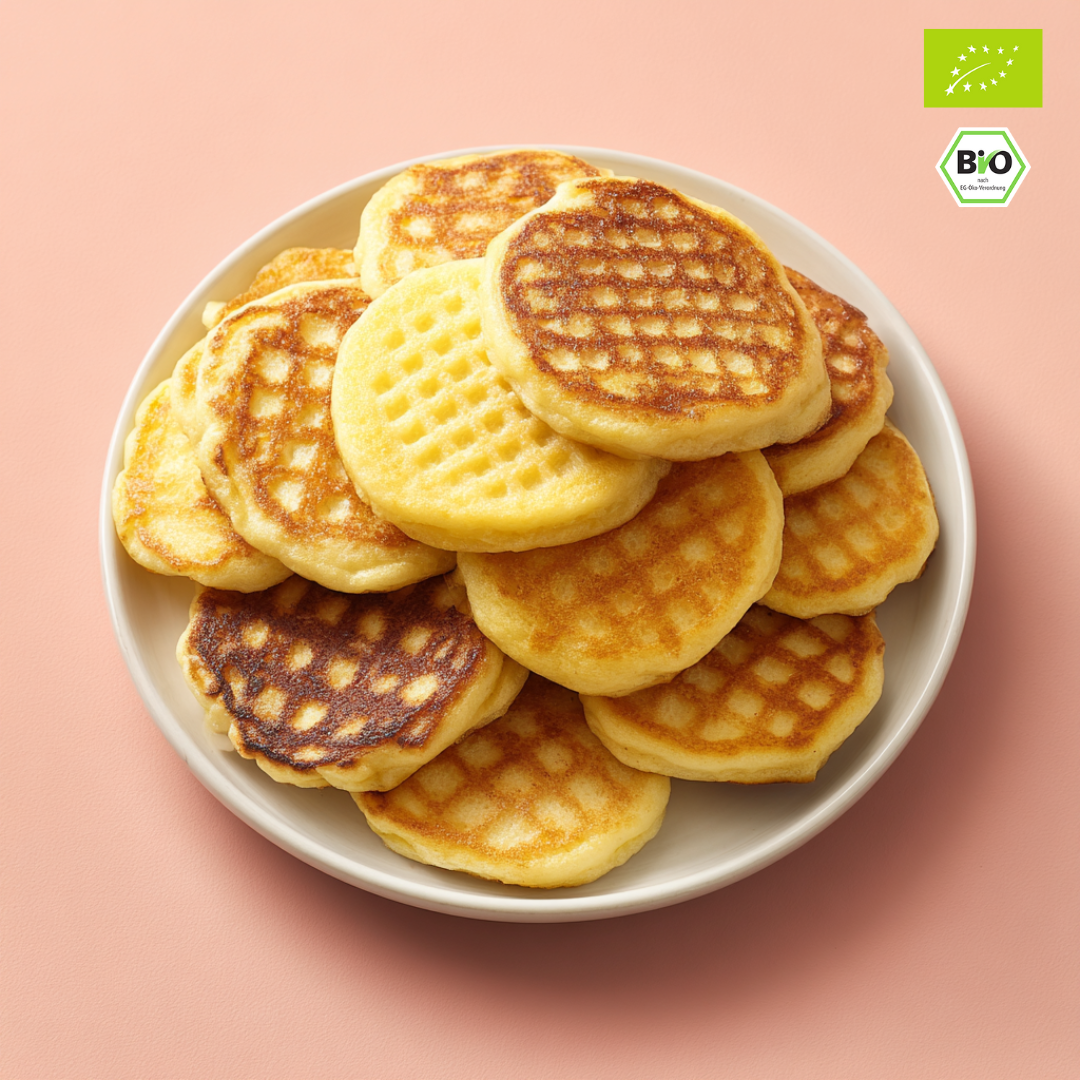 Bio Protein Pancake- & Waffelmischung „Bourbon Vanille“ | 56% Protein | ohne Zuckerzusatz | vegan