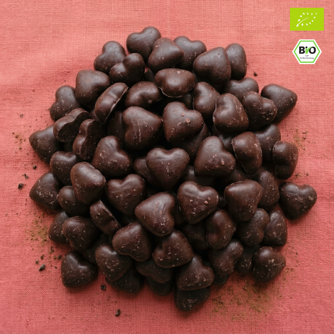 Bio Lebkuchenherzen | mit 30 % Aprikosenkonfitüre & Zartbitterschokolade | vegan