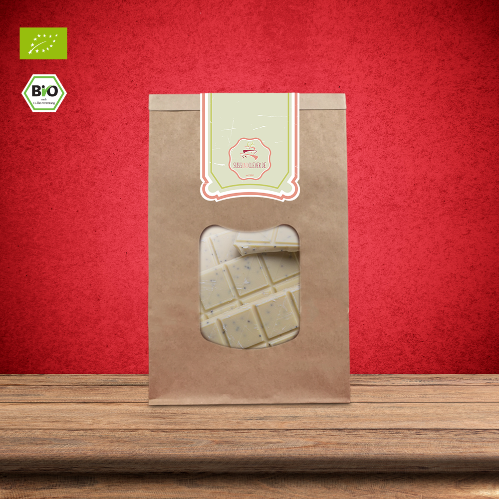 Bio Schokolade | Weiße Limette | mit Mohn