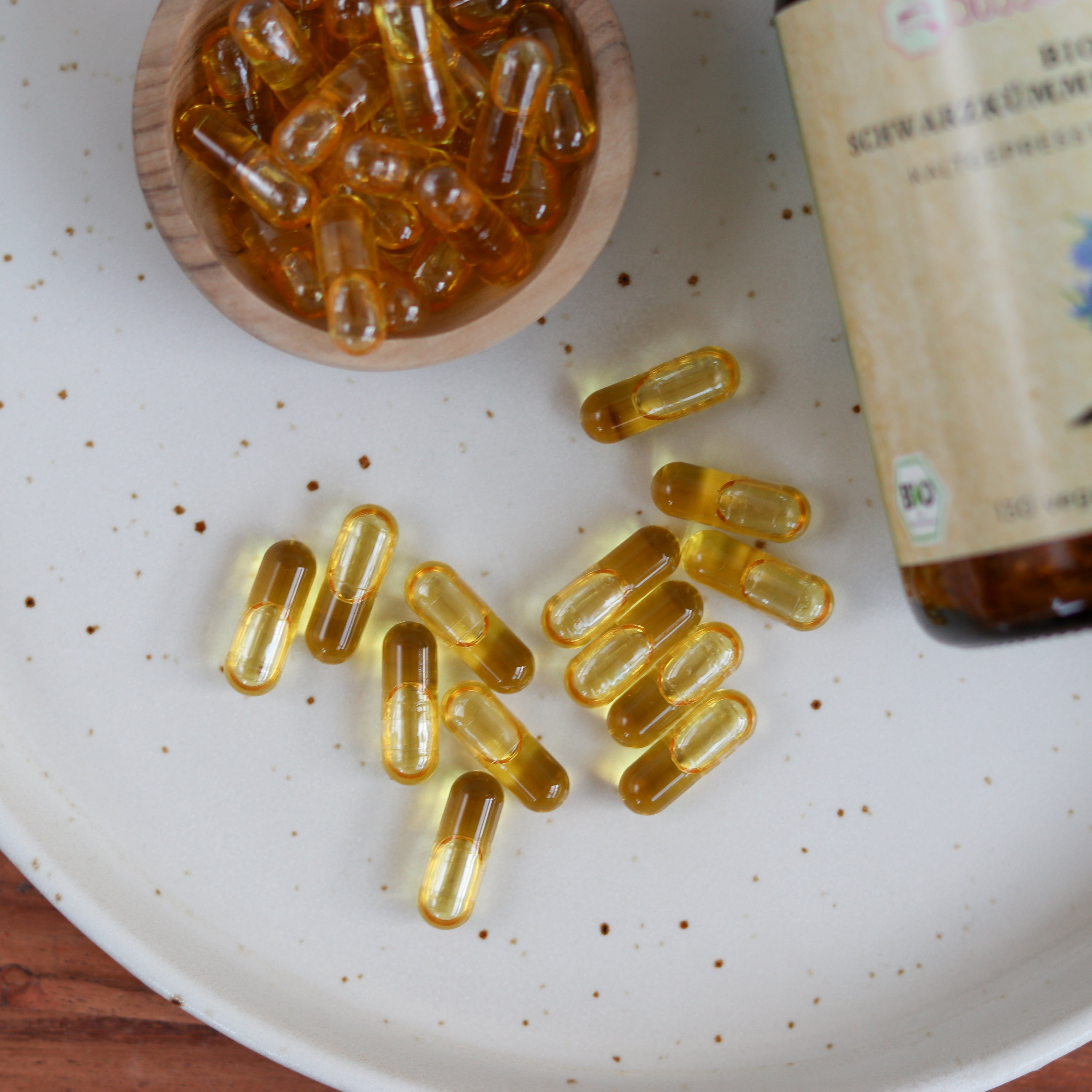 Bio Schwarzkümmelöl Kapseln | kaltgepresst | vegan | 130 vegane Kapseln