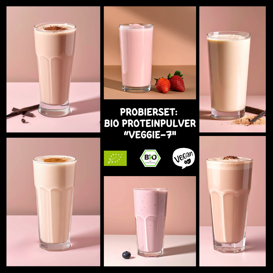 Bio Probierset "Veggie-7" | 7 x 100g Proteinpulver - Eigenkreationen