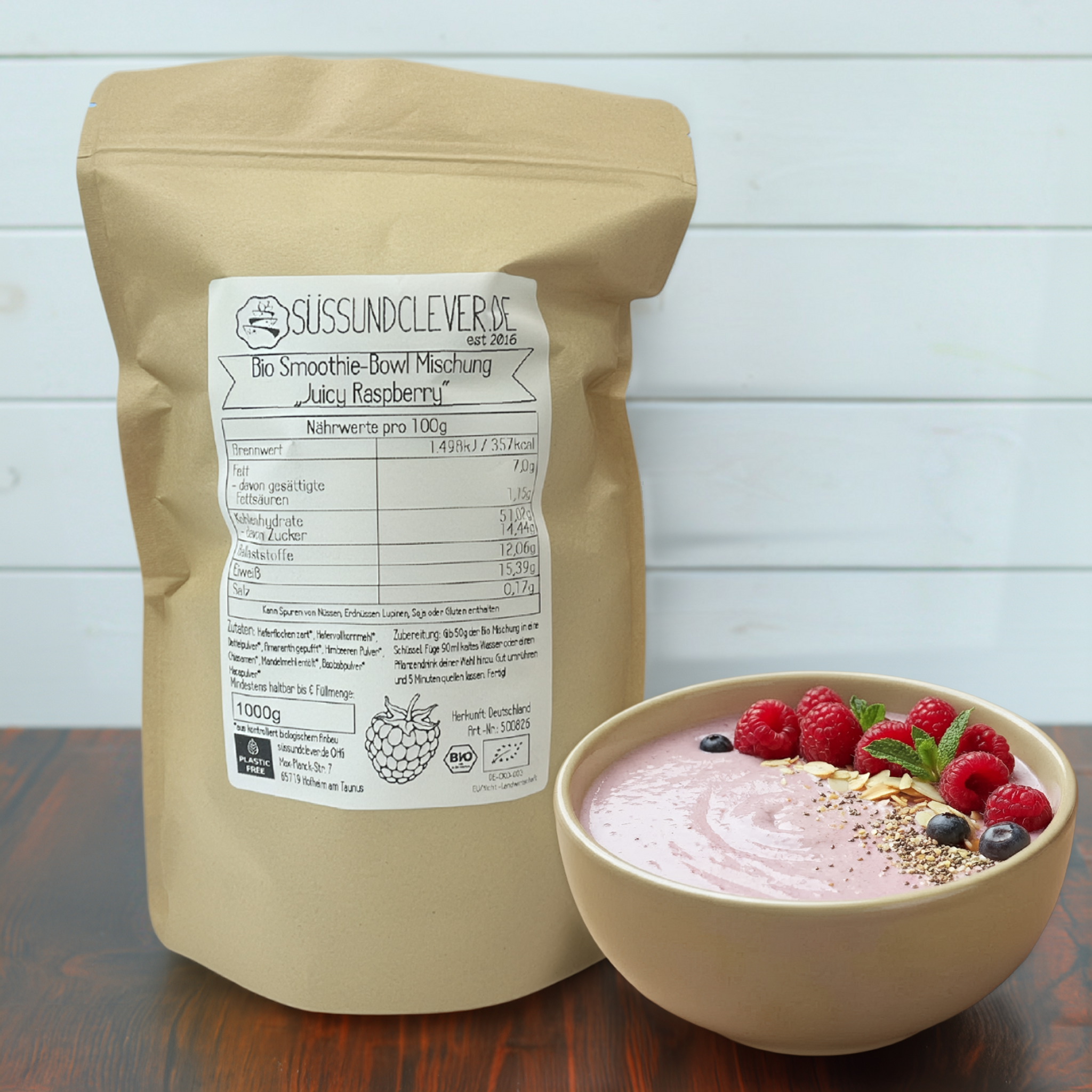 Bio Smoothie Bowl | "Juicy-Raspberry" | Fertigmischung