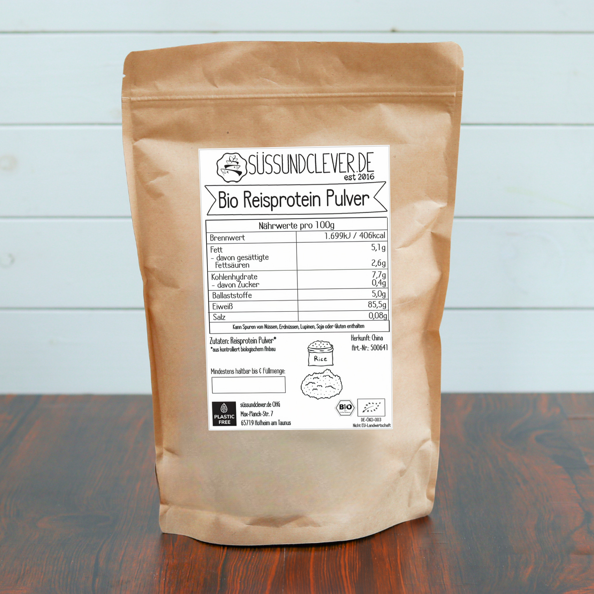 Bio Reisprotein Pulver | 85% Protein