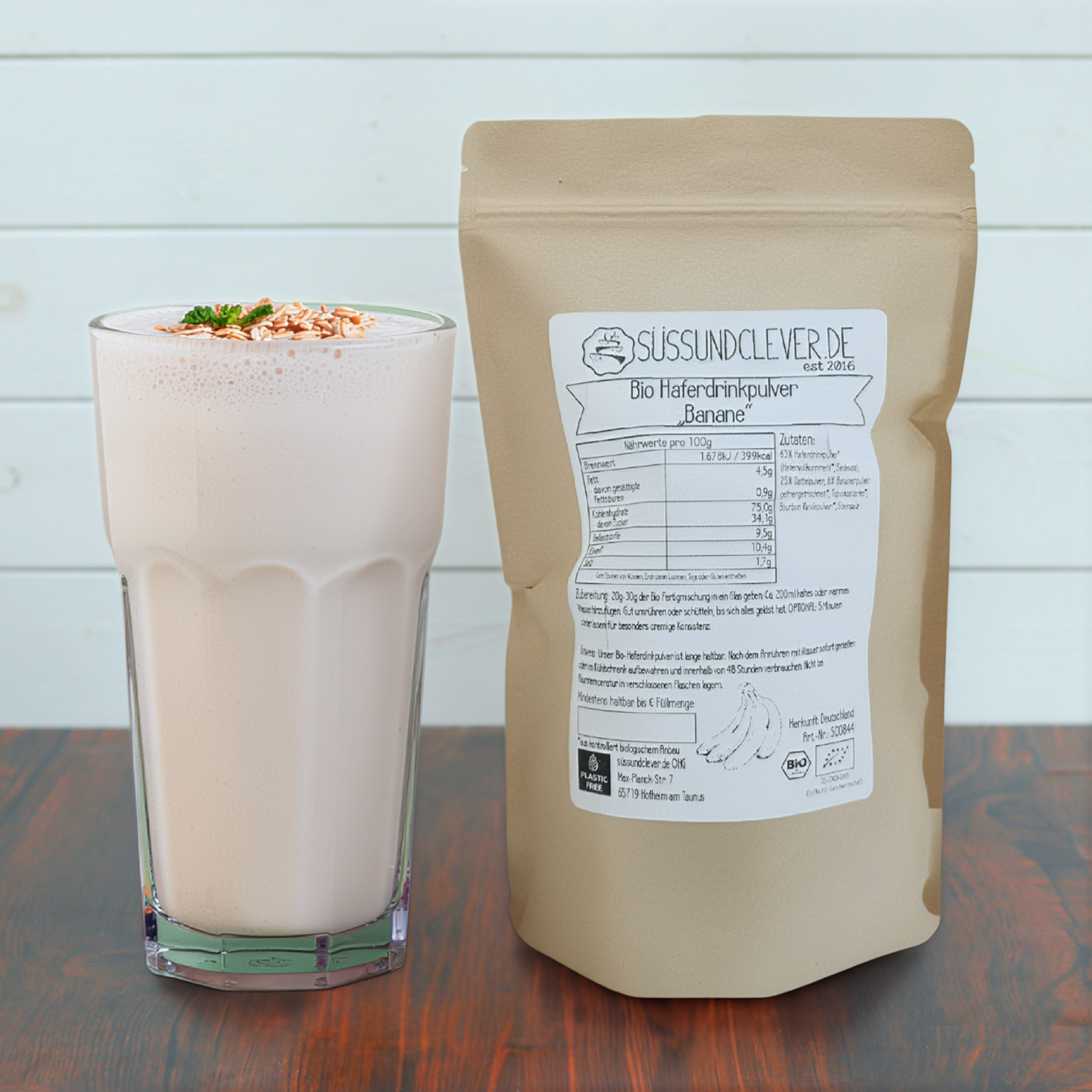 Bio Haferdrinkpulver | Banane mit Dattelsüße | vegan