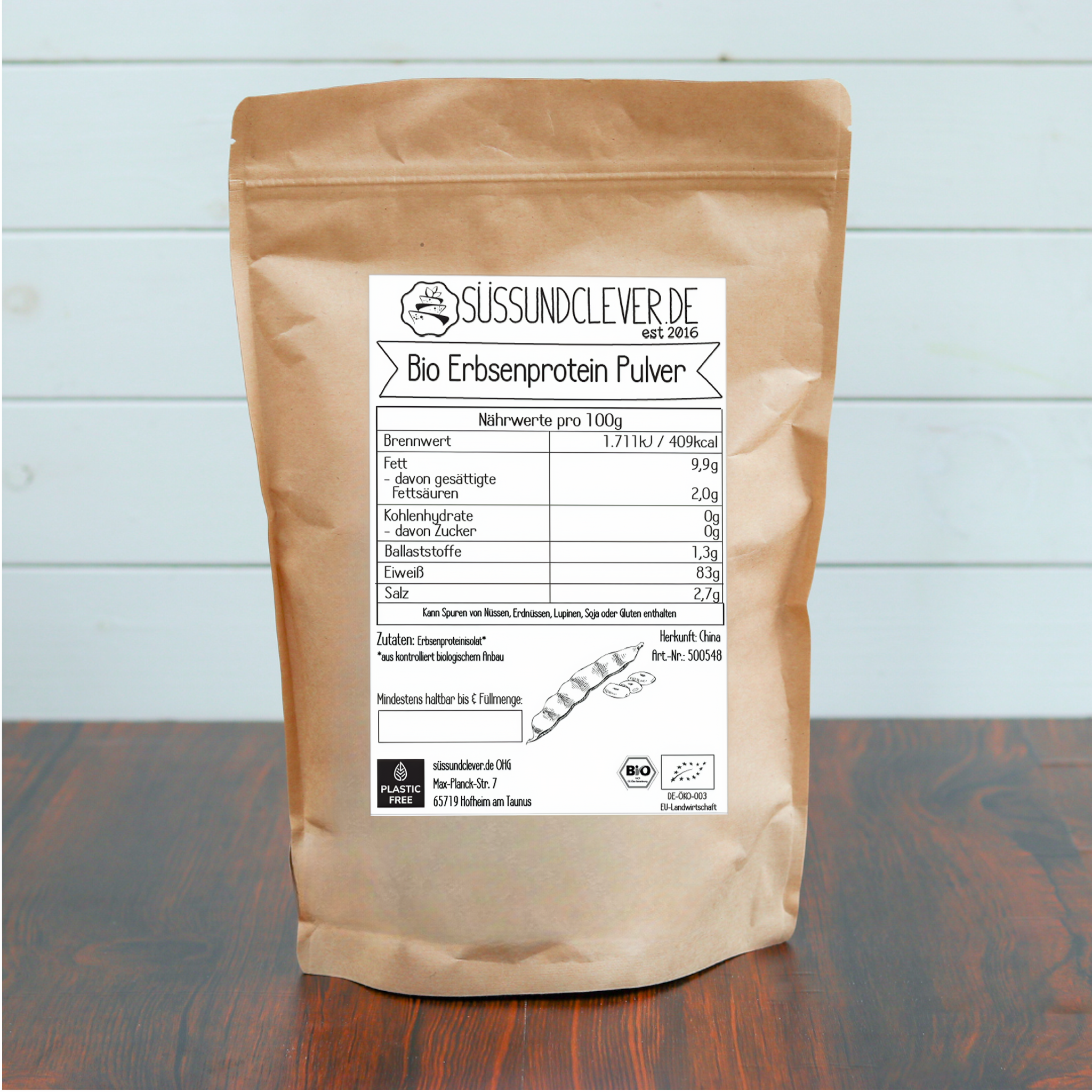 Bio Erbsenprotein Pulver | Isolat | 82% Protein