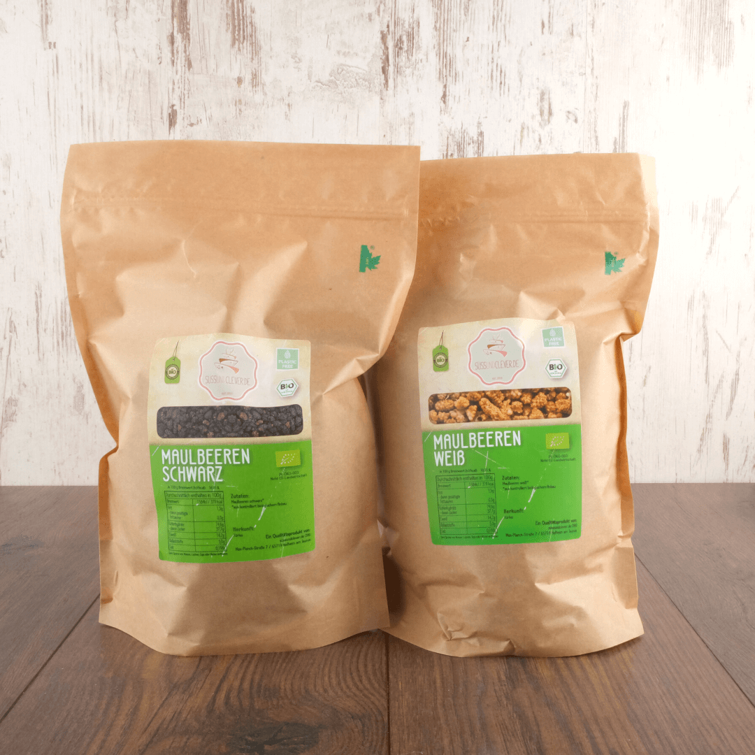 Bio Maulbeeren-Set: "Black & White" | je 1,0 kg