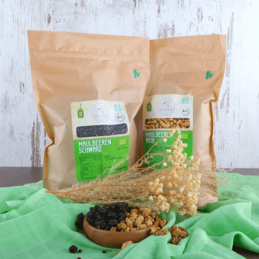 Bio Maulbeeren-Set: "Black & White" | je 1,0 kg