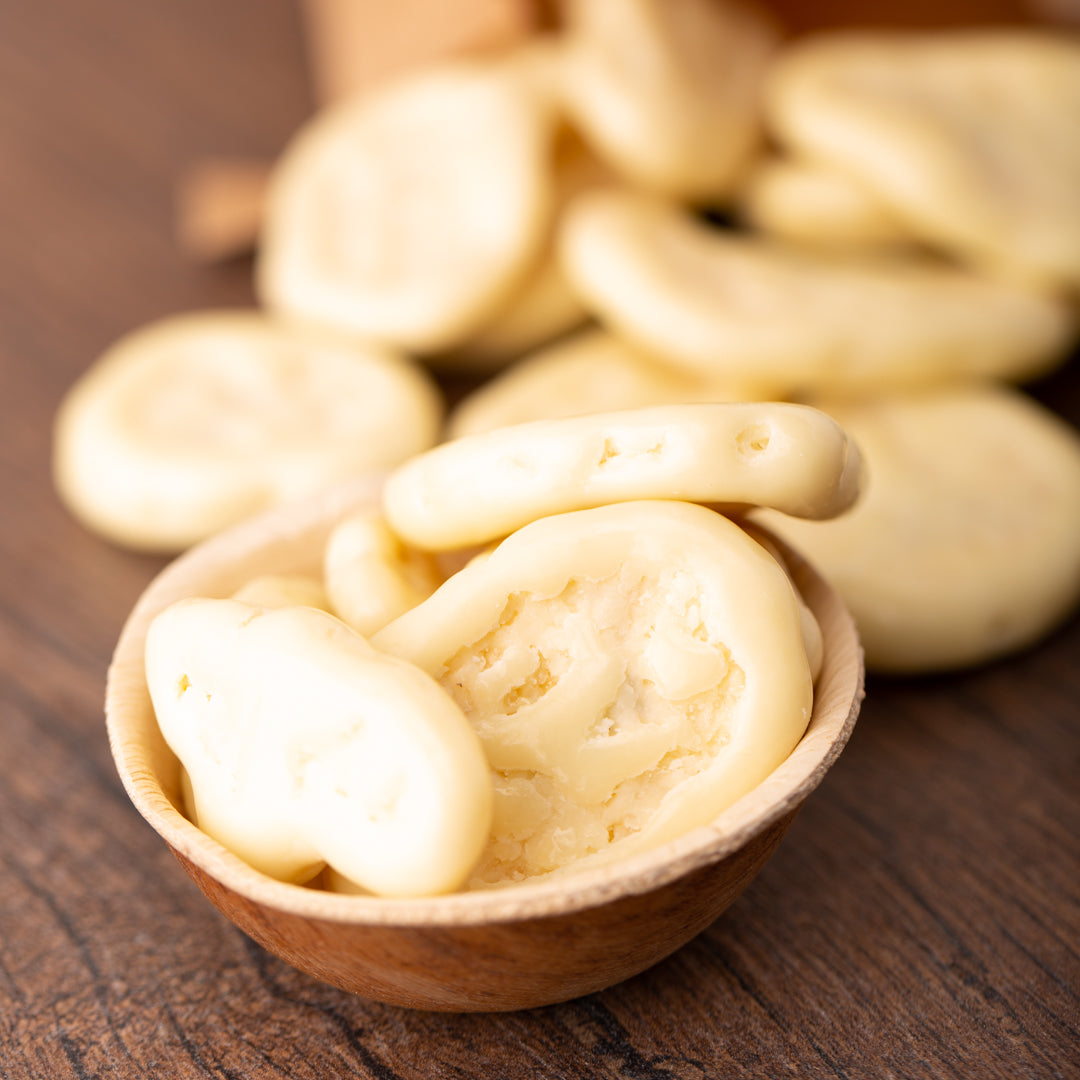 Bio Bananenchips in weißer Schokolade
