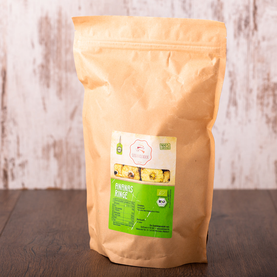 Bio Ananasringe | Premium Qualität | getrocknet | ungeschwefelt