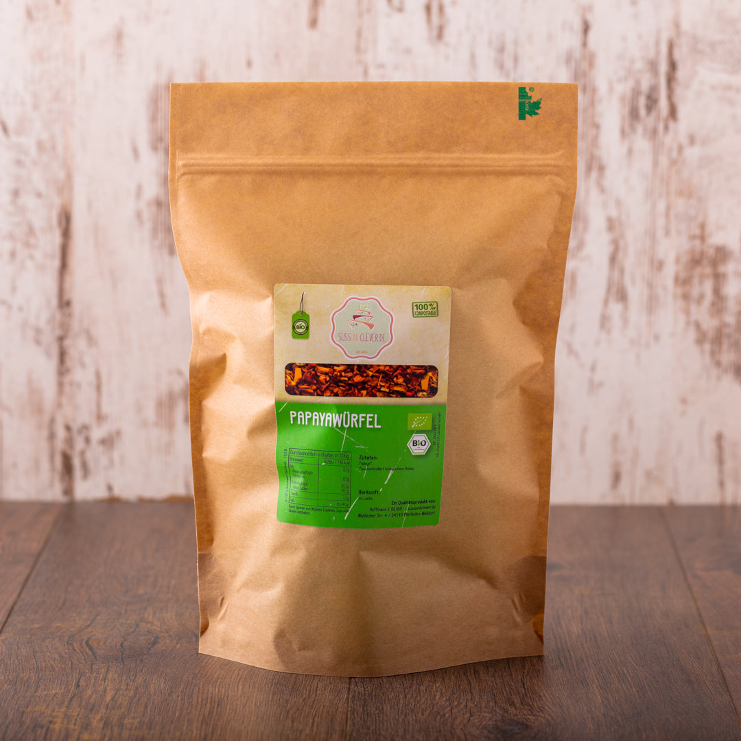 Bio Papayawürfel | Papaya gehackt | Rohkost