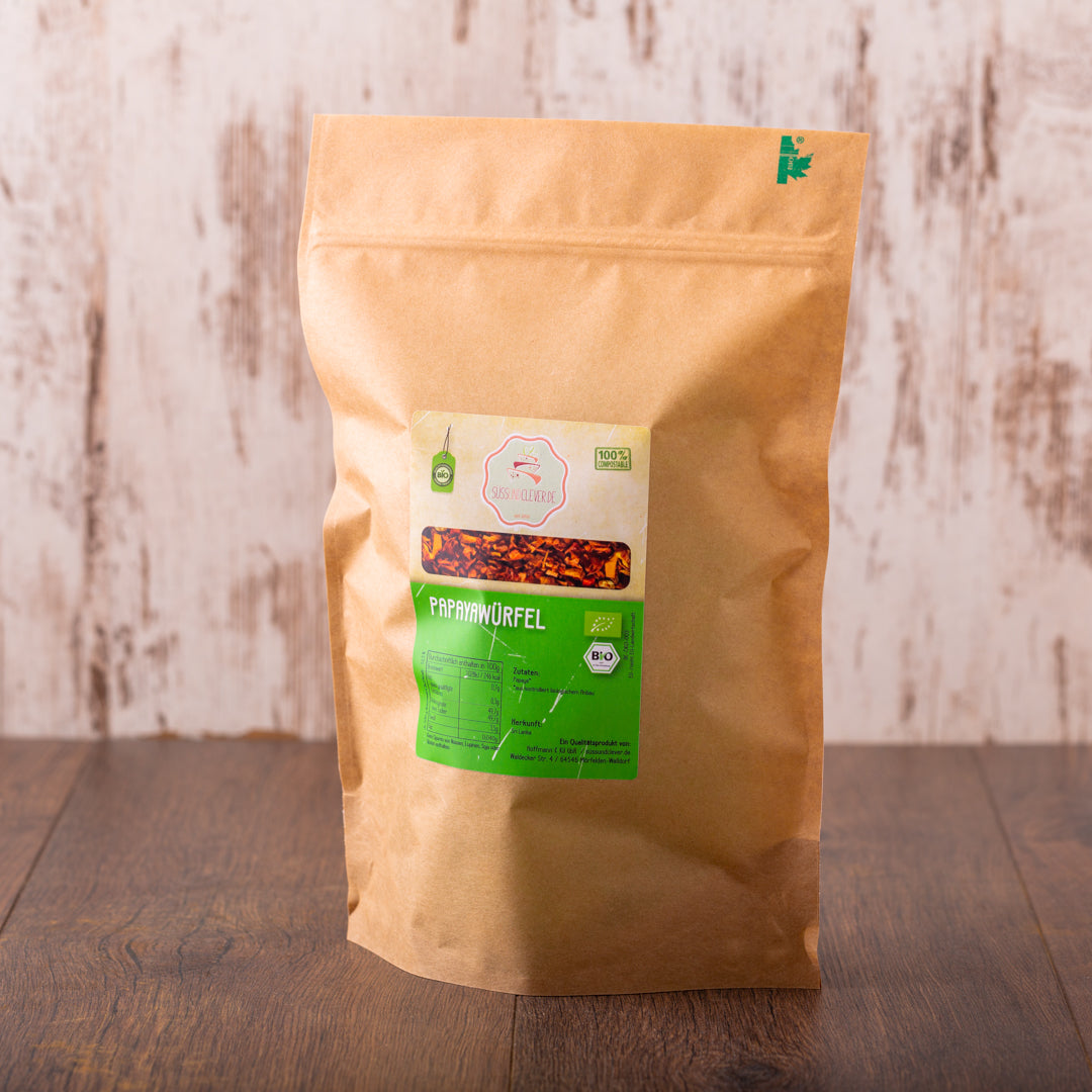 Bio Papayawürfel | Papaya gehackt | Rohkost