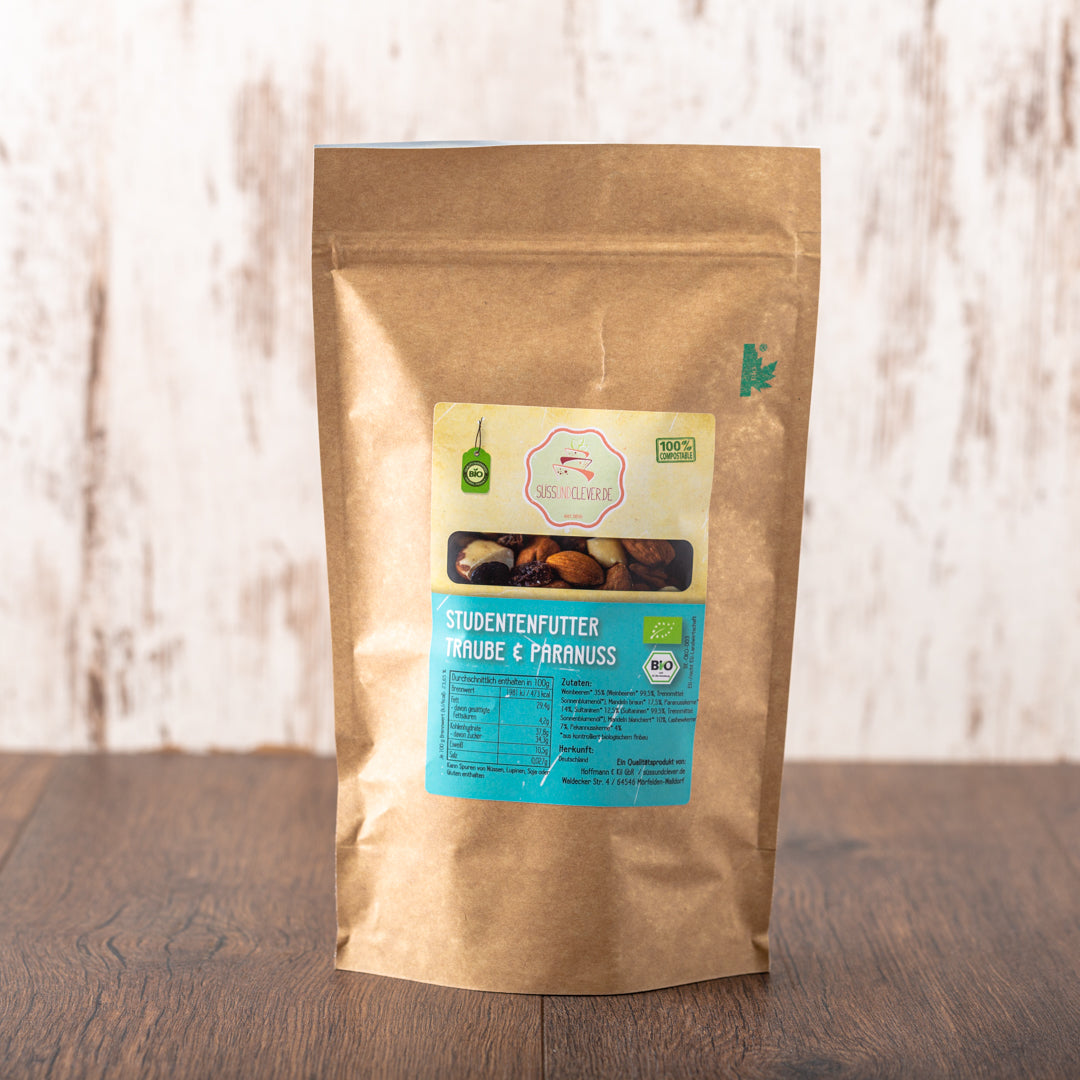 Bio Studentenfutter | Traube-Paranuss | mit Pekannusskernen