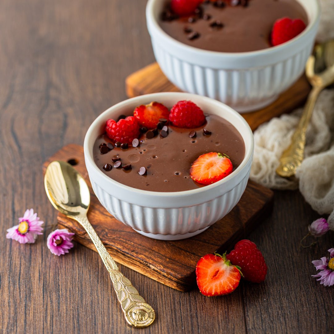 Bio Pudding-Pulver | Schokolade | mit Schoko-Stückchen | vegan