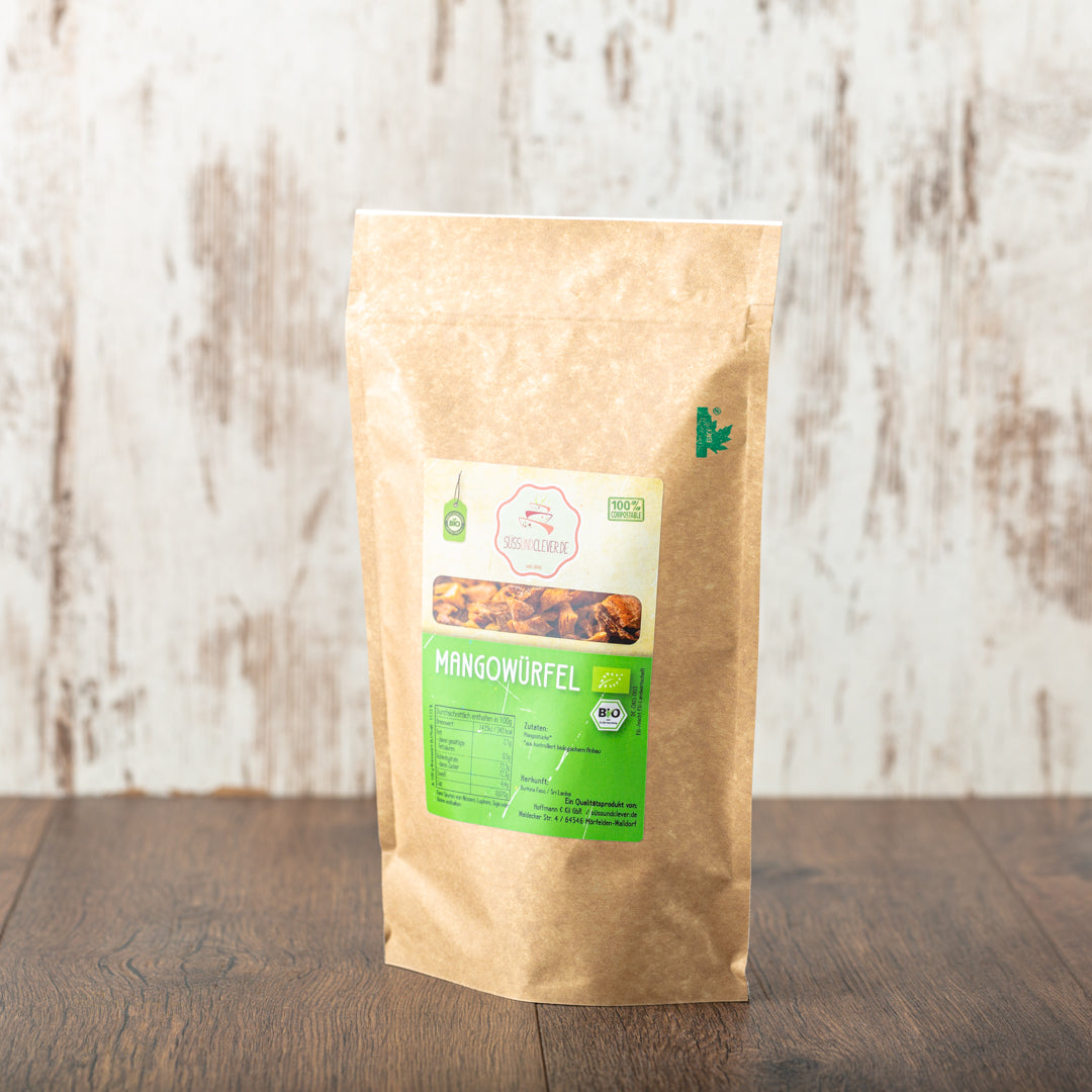 Bio Mangowürfel | Mango | gehackt | Rohkost