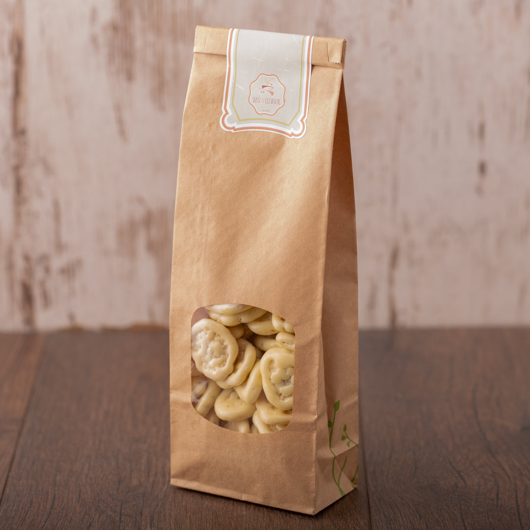 Bio Bananenchips in weißer Schokolade
