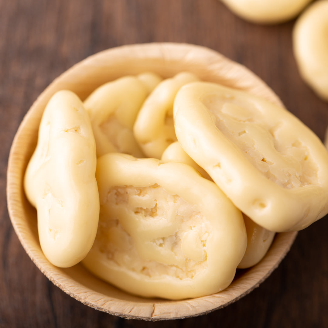 Bio Bananenchips in weißer Schokolade