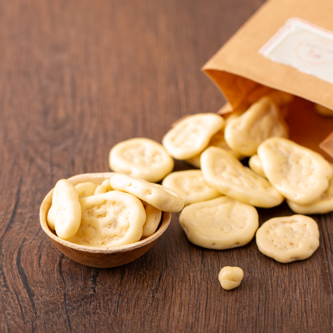 Bio Bananenchips in weißer Schokolade